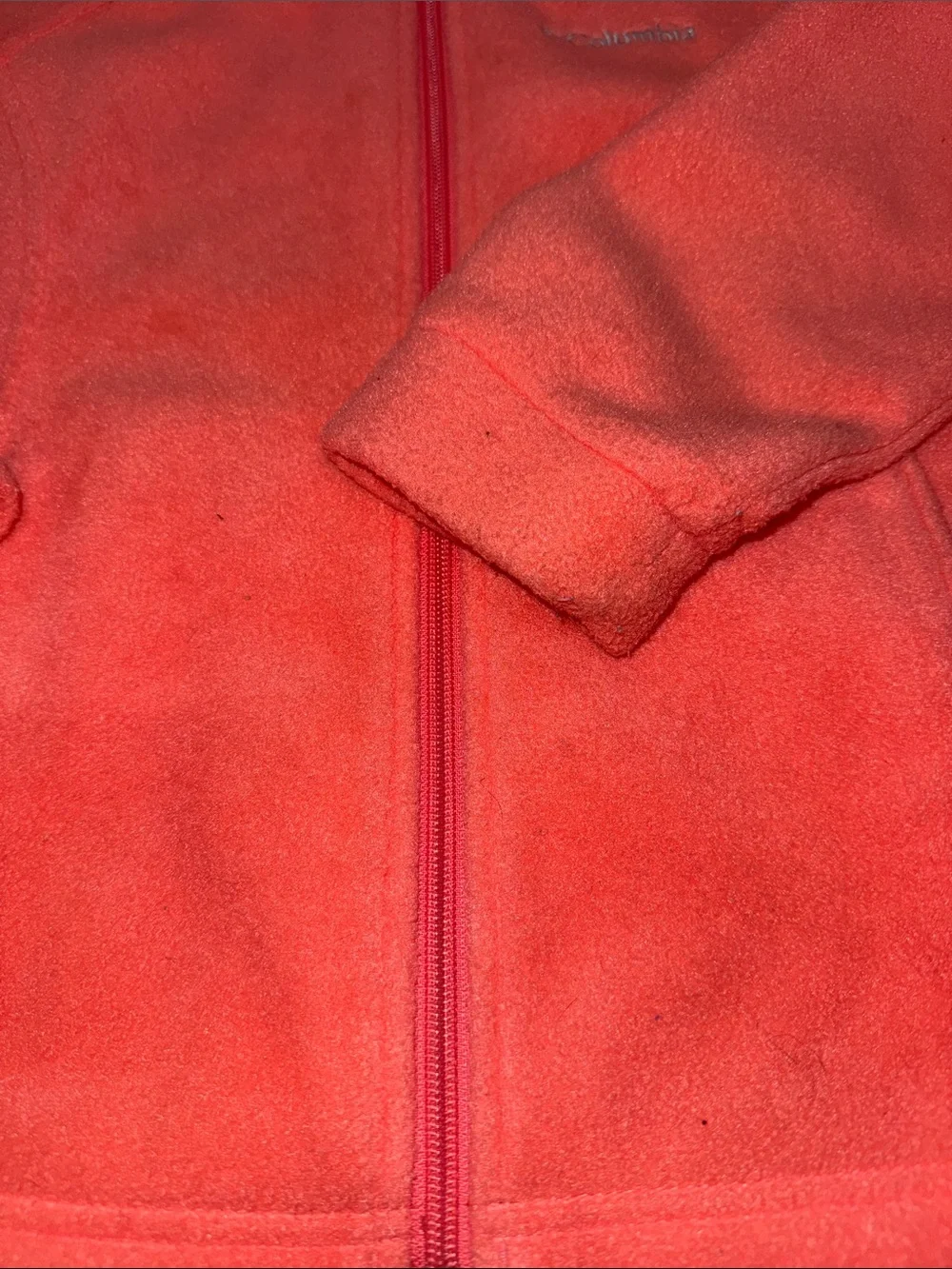 Columbia Kids Coral Pink Full-Zip Fleece Jacket (S 7/8)